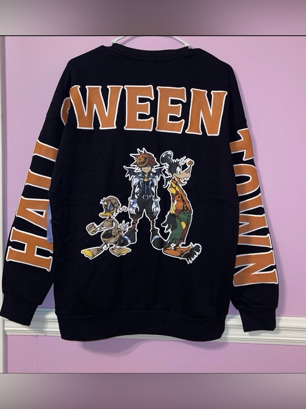 Kingdom hearts Halloween town sora sweater top shirt emo goth gothic disney